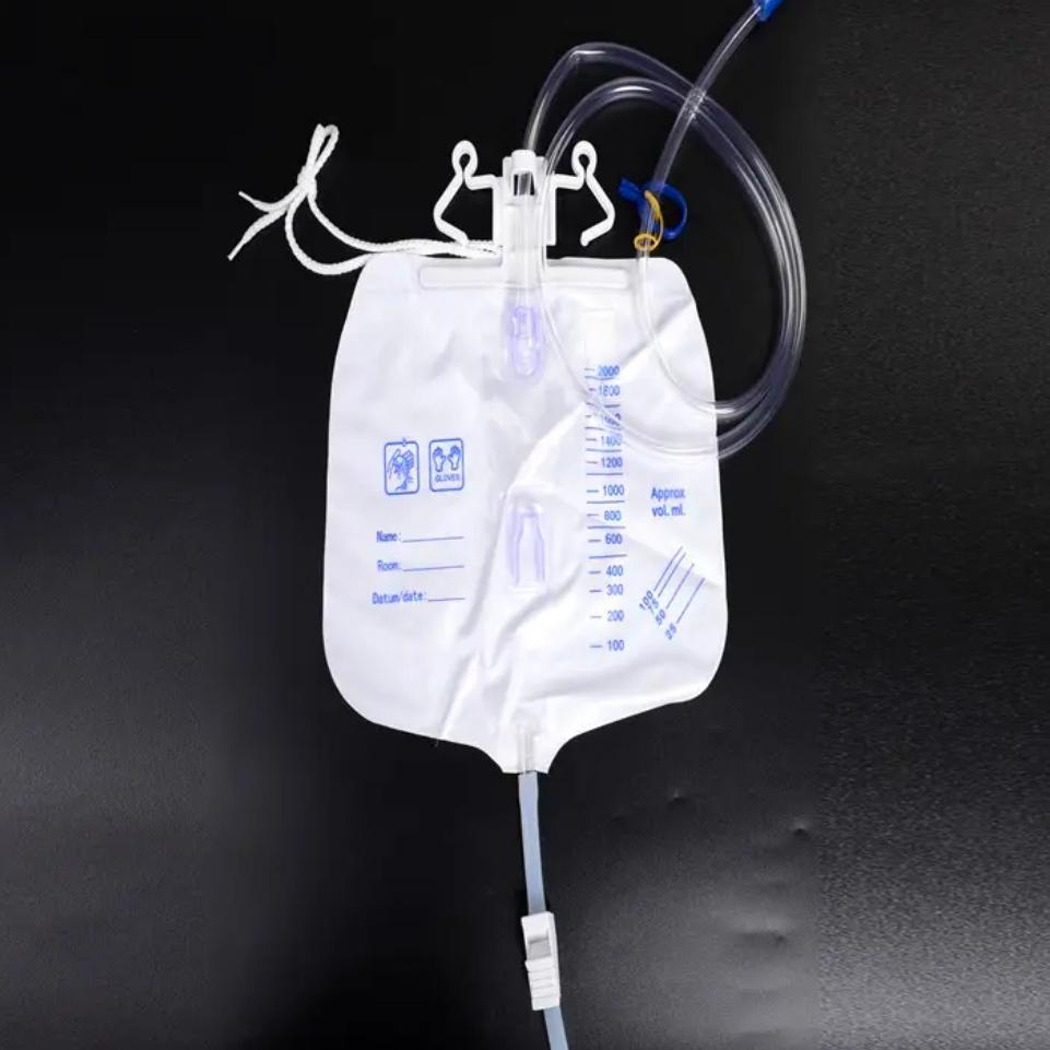 urine bag 2000ml for men and women collecting urine disposable medical urine drainage bag